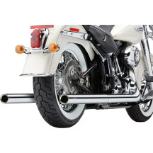 Bad Hombre Dual Exhaust System — 63.5 mm (2.5") muffler, 2-into-2 system, Chrome