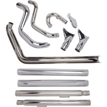 Bad Hombre Dual Exhaust System — 2-into-2 system, 2-1/2" muffler diameter