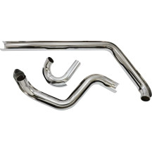 Bad Hombre Dual Exhaust System — 2-into-2, 63.5 mm (2.5") muffler, Chrome