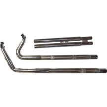 Speedster Long Exhaust System — 63.5 mm muffler, 2-into-2 system, Chrome