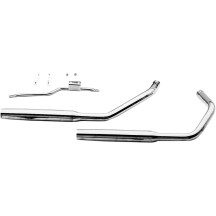 Sistema de escape dual escalonado — 44.5 mm (1-3/4") silencador, cromado, 2-into-2