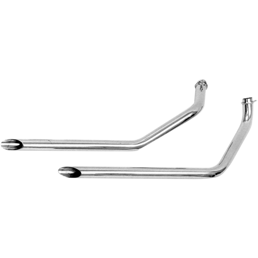 Staggered Dual Slash Cut Drag Pipes — 40" length, 2" muffler diameter, Chrome