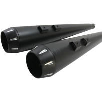 True-Dual Down Under System — 2-into-2, 4" megaphone mufflers, Black