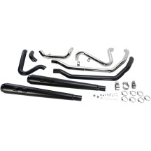 True-Dual Down Under System — 2-into-2, 4" megaphone mufflers, Black