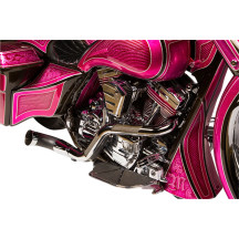 2-into-1 Nasty Bastard Exhaust System — 37" L, 3-1/2" muffler, billet turn-out end cap, Chrome