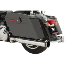 2-into-2 Dominator Exhaust System — 2-into-2 system, 4.5" mufflers, black end caps