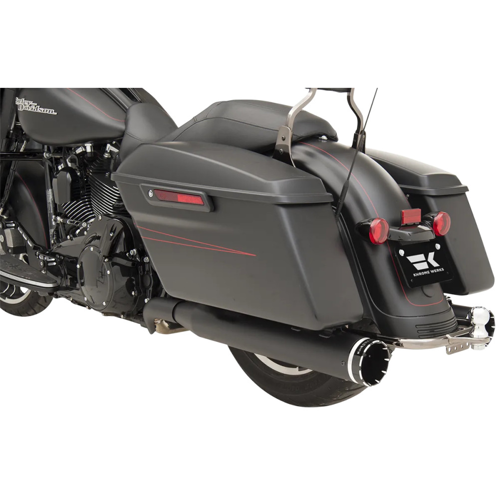 Sistema de escape 2-into-2 Dominator — sistema 2-into-2, 11.5 cm (4.5") diámetro de silenciador, negro