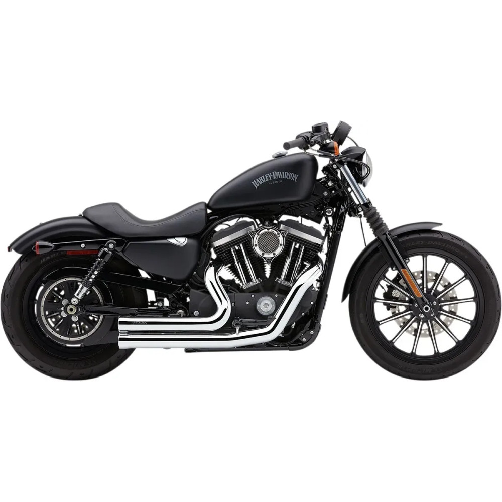 Speedster Short 909 Exhaust System — 2-into-2 system, 88.9 mm (3-1/2"), Chrome