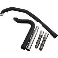 Speedster Short 909 Exhaust System — 2-Into-2, 3-1/2" muffler, Black