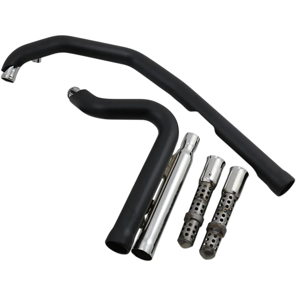 Speedster Short 909 Exhaust System — 2-Into-2, 3-1/2" muffler, Black