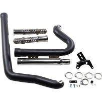 Speedster 909 Exhaust System — 2-into-2 system, 3.5" muffler, Black