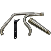 2-into-1 Assault Exhaust System — 2-Into-1 System, 18 mm O2 port, Stainless Steel