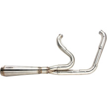 Assault 2:1 Exhaust System — 2-into-1, Stainless Steel, fits forward & mid controls