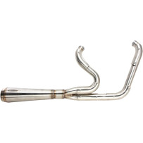 Assault 2:1 Exhaust System — 2-into-1, Stainless Steel, fits forward & mid controls