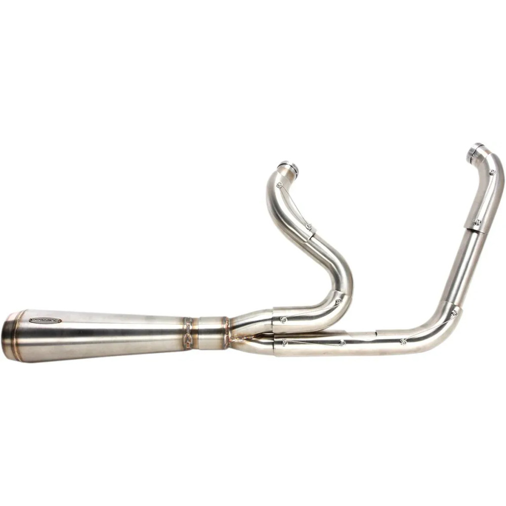 Assault 2:1 Exhaust System — 2-into-1, Stainless Steel, fits forward & mid controls