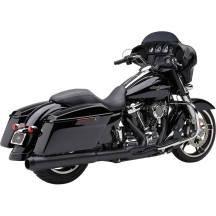 Powr-Flo 2:1 Exhaust System — 4.5 in muffler, 2-into-1, Black