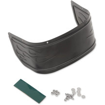 Front Fender Skirt — Black satin, front