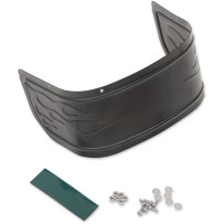 Front Fender Skirt — Black satin, front