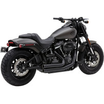 Speedster 909 Exhaust System — 2-into-2 short system, black, straight-cut end caps