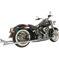 True Duals Exhaust System with Fishtail Mufflers — 47.6 mm (1-7/8"), 2-Into-2 System, Chrome