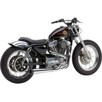 El Diablo 2:1 Exhaust System — 2-into-1 system, 10 cm (4) muffler, Chrome