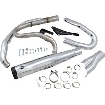 SuperStreet 2:1 Sistema de escape — acabado cromado, embellecedor final negro