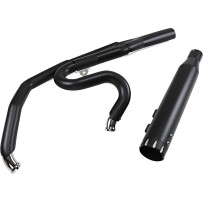 Road Rage 2-into-1 Exhaust System — 4" muffler, black