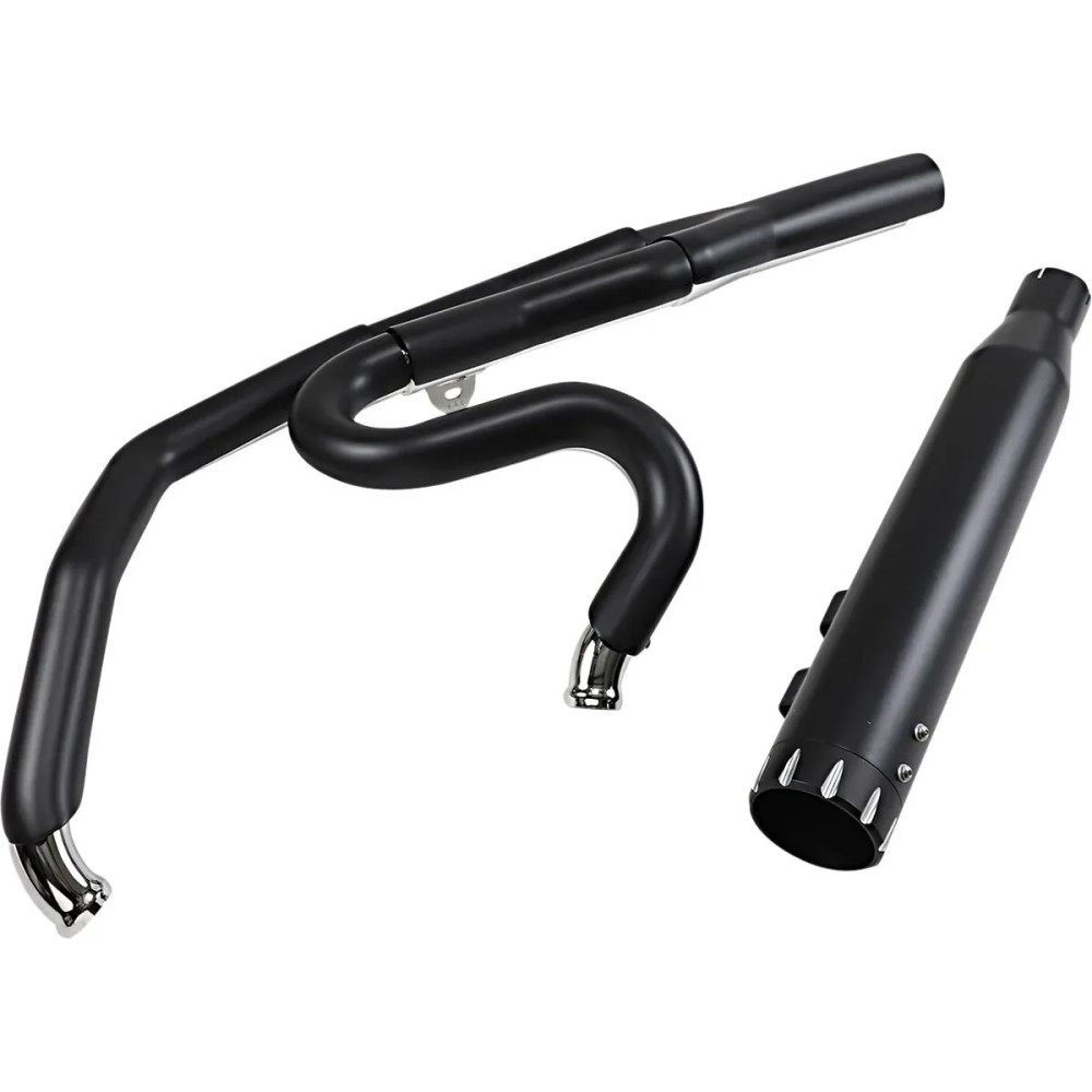 Road Rage 2-into-1 Exhaust System — 4" muffler, black