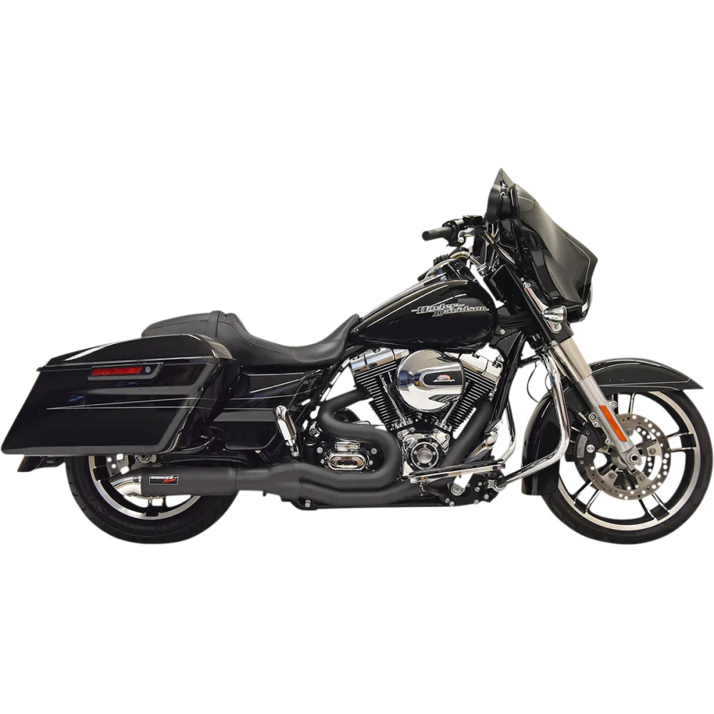 Road Rage II 2-Into-1 with Hot Rod Turnout Muffler System — 2-into-1 system, full system, chrome