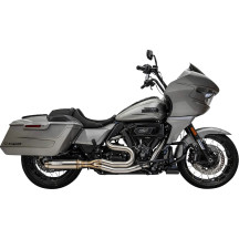 2-into-1 Mid-Length Super Bike Exhaust System — 2-Into-1, 4" muffler, straight can