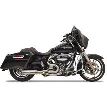 2-into-1 Mid-Length Super Bike Exhaust System — 2-Into-1, 4" muffler, straight can