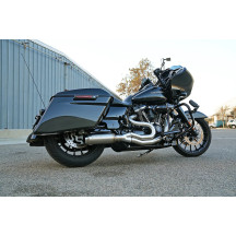 2-into-1 Mid-Length Super Bike Exhaust System — 2-Into-1, 4" muffler, straight can