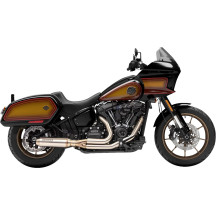 2-into-1 Stainless Exhaust System with 4" Super Bike Muffler — 2-Into-1 System, Stainless Steel, 4" (10 cm)