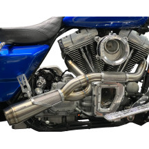 2-into-1 Big Sexy Exhaust System — Stainless steel, raw finish