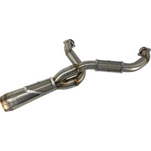 2-into-1 Big Sexy Exhaust System — Stainless steel, raw finish