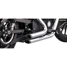 Shortshots Staggered Exhaust System — Chrome, 2-Into-2