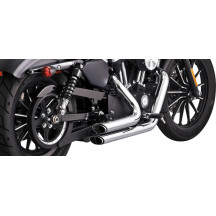 Shortshots Staggered Exhaust System — Chrome, 2-Into-2