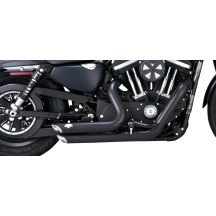 Shortshots Staggered Exhaust System — Black, 2-Into-2 System