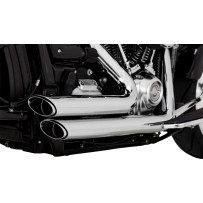 Shortshots Staggered Exhaust System — 2-into-2 system, Chrome