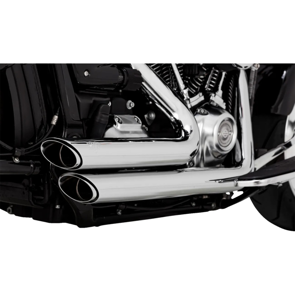 Shortshots Staggered Exhaust System — 2-into-2 system, Chrome