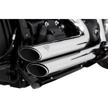 Shortshots Staggered Exhaust System — Chrome, 2-Into-2 System
