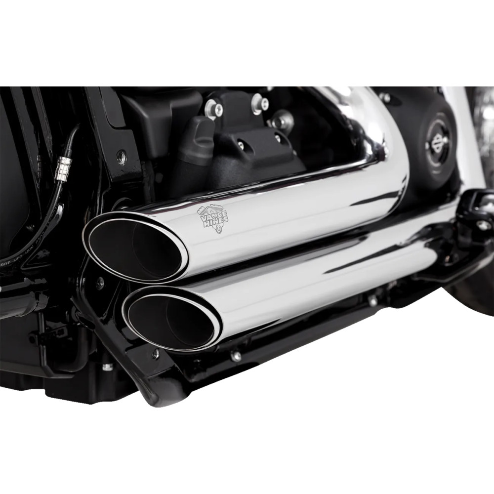 Shortshots Staggered Exhaust System — Chrome, 2-Into-2 System