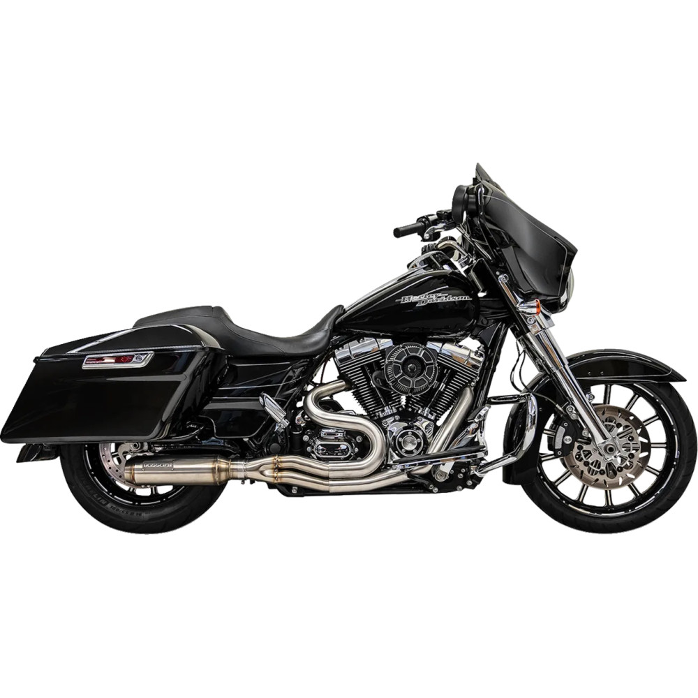 Super Bike 2:1 Exhaust System — 2-Into-1, 4" muffler, 18 mm oxygen sensor