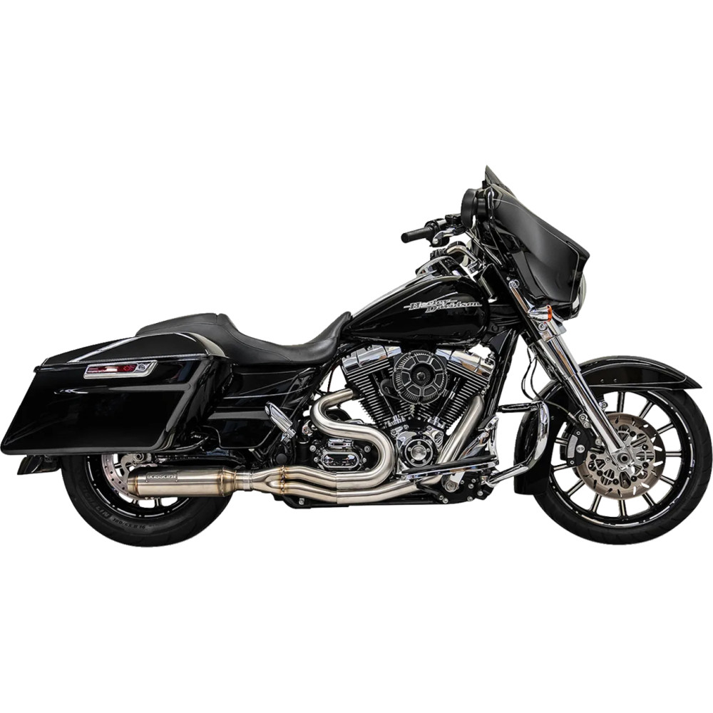 Super Bike 2:1 Exhaust System — 2-Into-1, 10 cm (4"), 18 mm oxygen sensor, stainless steel