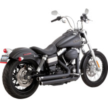 Big Shots Staggered Exhaust System — Matte Black, 2-Into-2 System