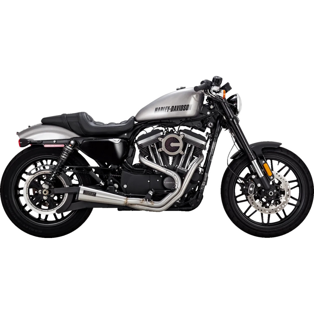 2-into-1 Upsweep Exhaust System — Brushed stainless steel