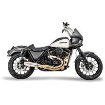 2-into-1 Exhaust System with Super Bike Muffler — 2-Into-1 System, 4" muffler