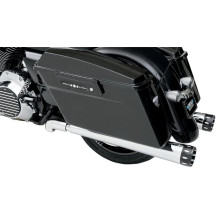 Megaphone Slip-On Mufflers — 4" OD, 2.5" baffles, Chrome