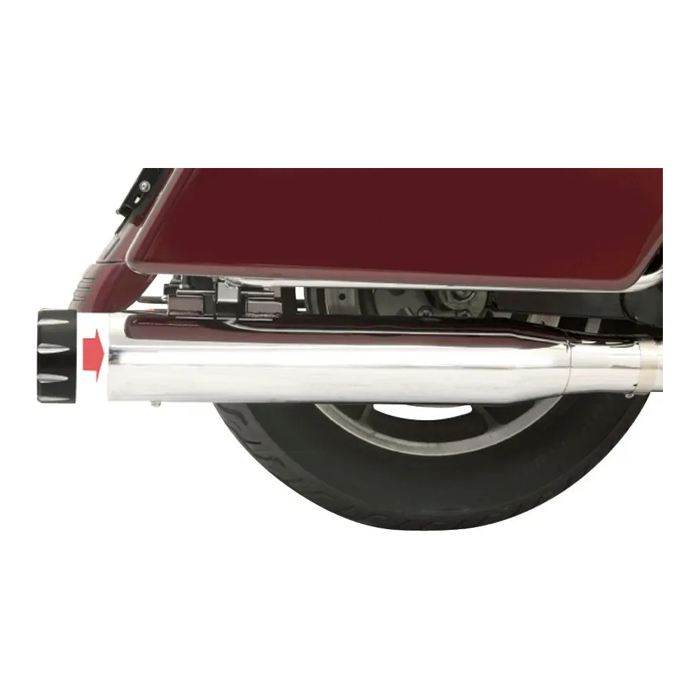Quick Change Series Slip-On Mufflers — 4" outer diameter, chrome