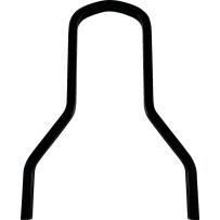 Square Sissy Bar — 25.8 cm (10.14 in), 22.23 cm (8.75 in), Black gloss